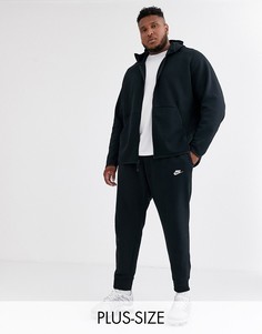 Черные джоггеры с кромкой манжетом Nike Plus Club-Черный