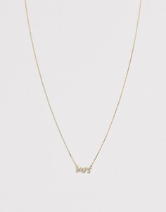 Золотистое ожерелье с подвеской Kate Spade Say Yes Mrs-Золотой