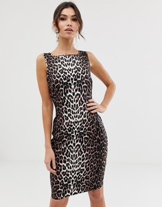 Платье мини с леопардовым принтом City Goddess-Мульти