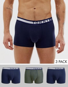 Комплект из 3 боксеров-брифов с контрастным поясом Tommy Hilfiger-Темно-синий