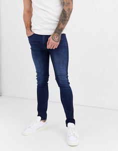 Темно-синие супероблегающие джинсы Burton Menswear-Синий