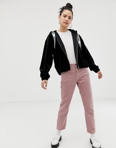 Вельветовые джинсы с завышенной талией Dr Denim Pepper-Розовый