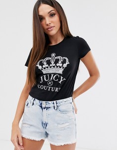 Футболка с логотипом Juicy Couture Black Label-Черный