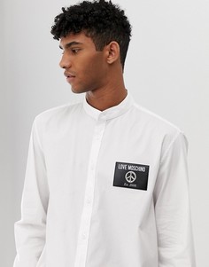 Рубашка с логотипом Love Moschino-Белый