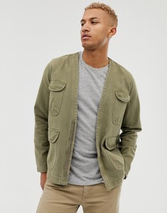 Куртка цвета хаки в стиле милитари ASOS DESIGN-Зеленый