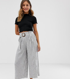 Укороченные брюки с узором New Look-Кремовый