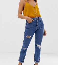 Рваные джинсы в винтажном стиле New Look-Синий