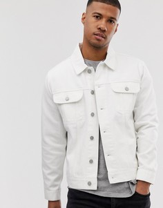 Белая джинсовая oversize-куртка ASOS DESIGN-Белый