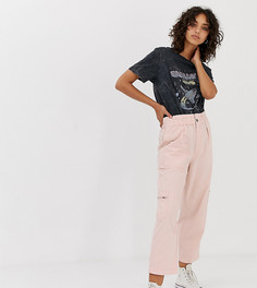 Широкие брюки в стиле милитари Stradivarius STR-Розовый