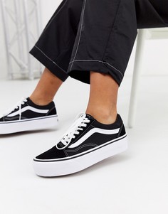 Черные кроссовки на платформе Vans - Old Skool-Черный