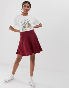Фактурная расклешенная мини-юбка с карманами ASOS DESIGN-Фиолетовый