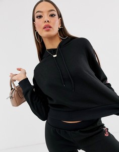 Худи с леопардовым логотипом Juicy Couture-Черный