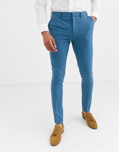 Синие супероблегающие брюки ASOS DESIGN - wedding-Синий
