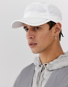 Белая 5-панельная нейлоновая бейсболка с принтом с эффектом металлик ASOS DESIGN-Белый