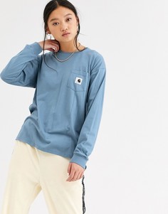 Лонгслив с логотипом Carhartt WIP-Синий