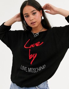 Блузка с логотипом Love Moschino love by-Черный