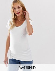 Футболка с вышивкой Mamalicious-Белый Mama.Licious