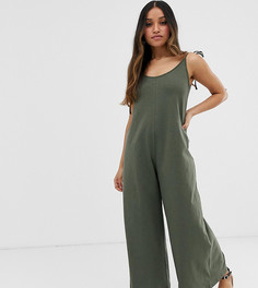 Комбинезон с завязкой на спине ASOS DESIGN Petite-Зеленый