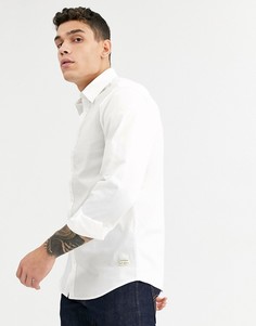 Белая рубашка из эластичного хлопка Jack & Jones-Белый