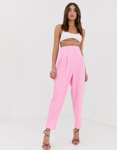 Зауженные розовые брюки в стиле 80-х ASOS DESIGN-Розовый