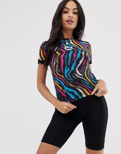 Облегающая футболка с принтом \зебра\" Puma - Wild-Мульти