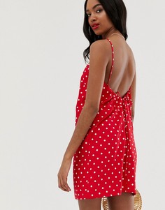 Сарафан мини в горошек ASOS DESIGN-Мульти