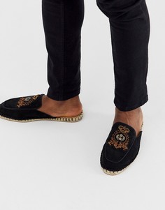 Черные эспадрильи-сабо с отделкой ASOS DESIGN-Черный