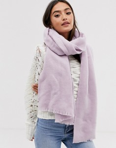 Ультрамягкий длинный шарф с необработанными краями ASOS DESIGN-Фиолетовый
