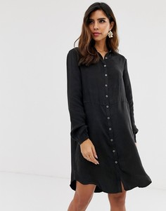 Джинсовое платье-рубашка Vila-Черный