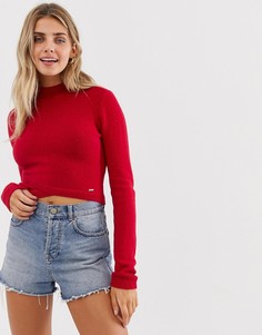 Свитер с запахом Hollister-Красный