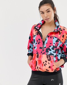 Спортивная куртка с принтом и высоким воротником Only Play-Розовый