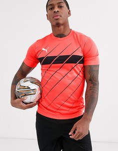 Оранжевая футболка с принтом Puma Football play-Оранжевый