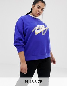 Свитшот с логотипом Nike Plus-Синий