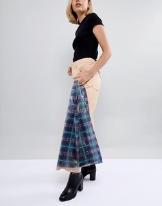 Сумка-шоппер в клетку ASOS DESIGN-Мульти