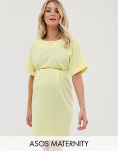 Платье мини ASOS DESIGN Maternity-Желтый