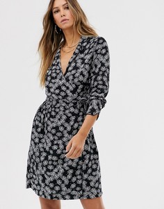 Платье с запахом и цветочным принтом Vila-Мульти