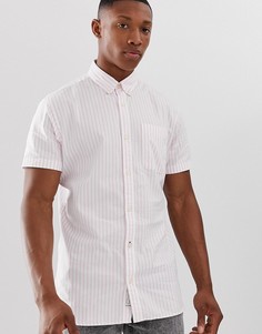 Розовая рубашка в полоску с короткими рукавами Jack & Jones Premium-Розовый
