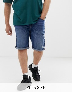 Рваные джинсовые шорты скинни River Island Big & Tall-Синий