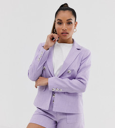 Сиреневый приталенный блейзер Miss Selfridge Petite-Фиолетовый