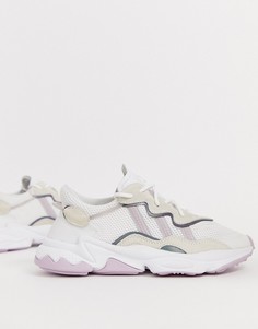 Бело-фиолетовые кроссовки adidas Originals Ozweego-Белый