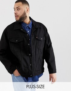 Черная джинсовая куртка Levis Big & Tall-Черный Levis®