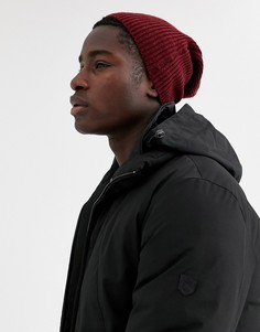 Бордовая шапка-бини из переработанного полиэстера ASOS DESIGN-Красный