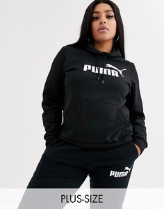 Худи черного цвета с логотипом Puma Plus Essentials-Черный