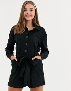 Комбинезон с поясом ASOS DESIGN-Синий