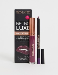 Карандаш для губ и подводка Revolution Retro Luxe-Коричневый