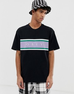 Черная классическая футболка Obey Charm-Черный
