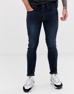 Темные выбеленные супероблегающие джинсы с заниженной талией Levis 519 - rajah advance-Синий Levis®