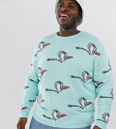 Свободный джемпер Disney The Lion King x ASOS DESIGN Plus-Синий