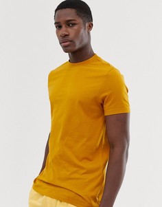 Коричневая футболка из органического хлопка с круглым вырезом ASOS DESIGN-Коричневый