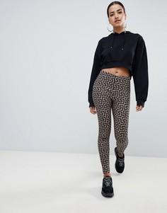 Леггинсы с принтом ASOS DESIGN-Мульти
